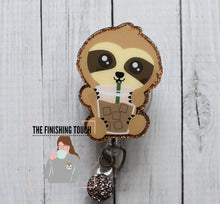 Load image into Gallery viewer, Sloth Drinking Iced Coffee