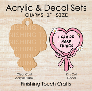 I Can Do Hard Things Charm Set of 4