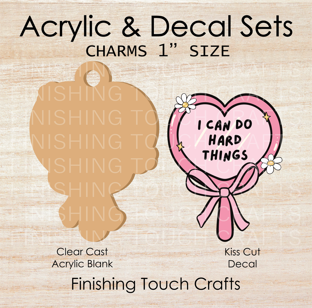 I Can Do Hard Things Charm Set of 4