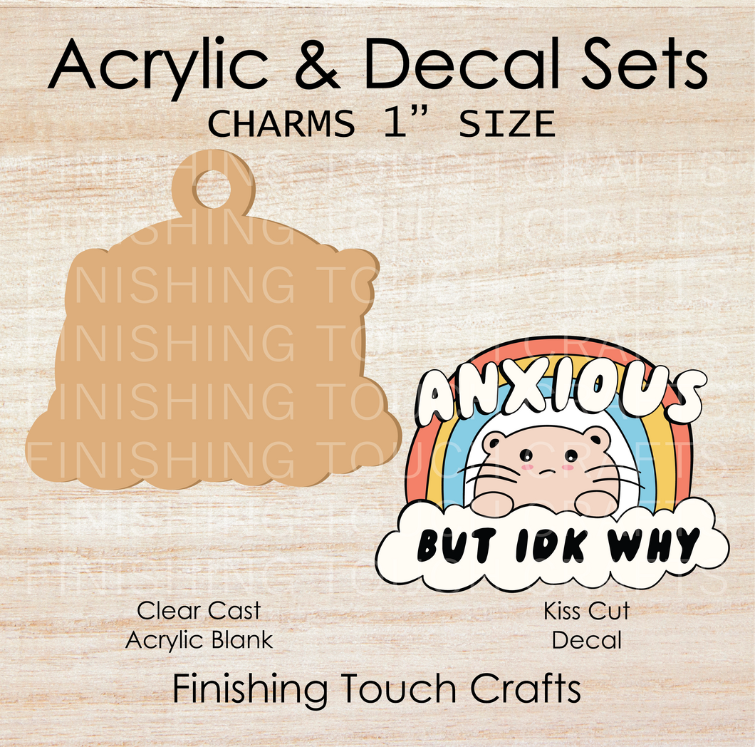 Anxious IDK Why Charm Set of 4