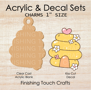 Bee Hive Charm Set of 4