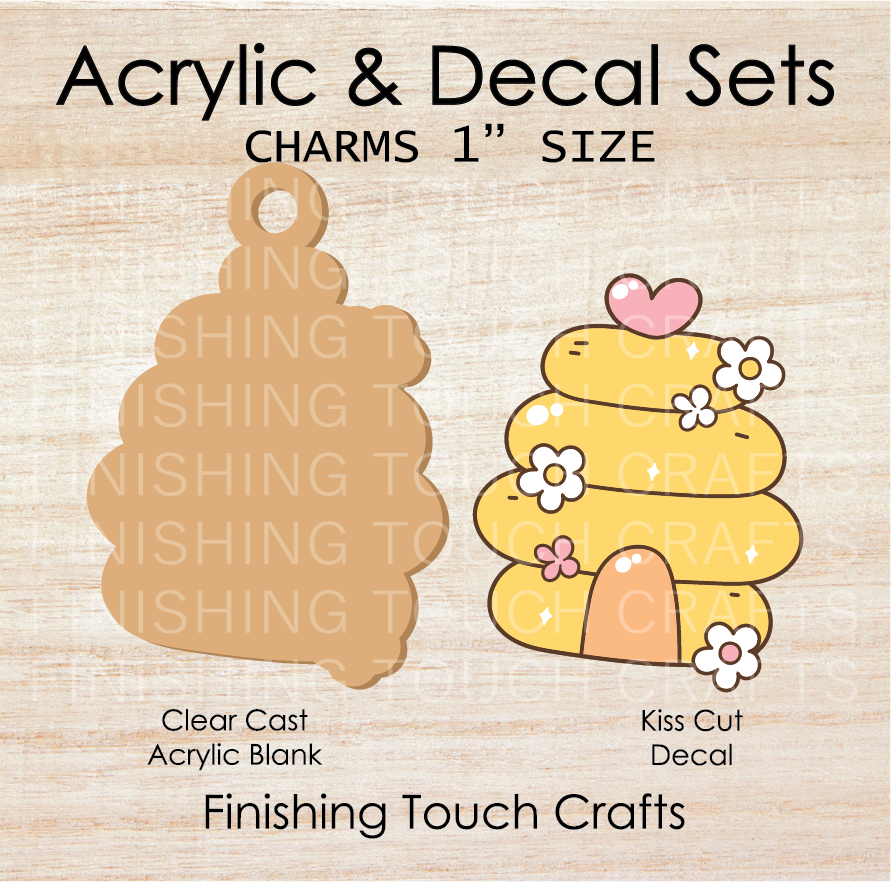 Bee Hive Charm Set of 4