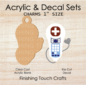 Nurse Call Button Charm Set of 4