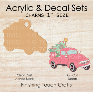 Christmas Truck Charm Set of 4
