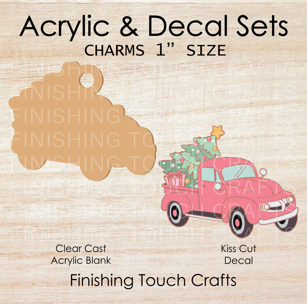 Christmas Truck Charm Set of 4