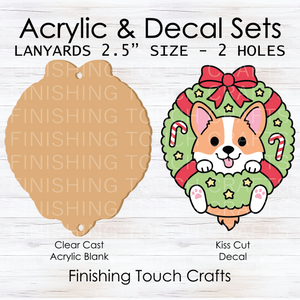 Corgi in Wreath Lanyard