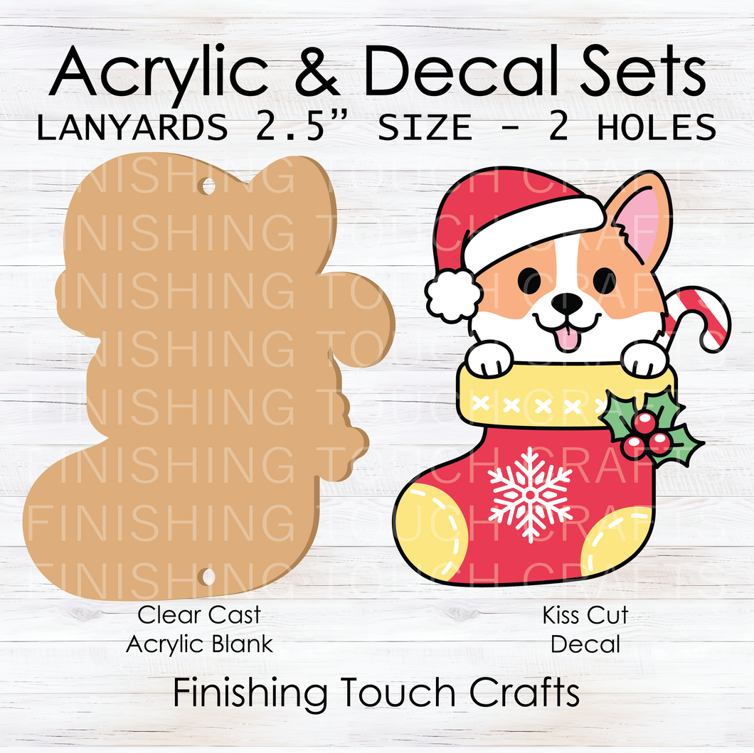 Corgi in Stocking Lanyard