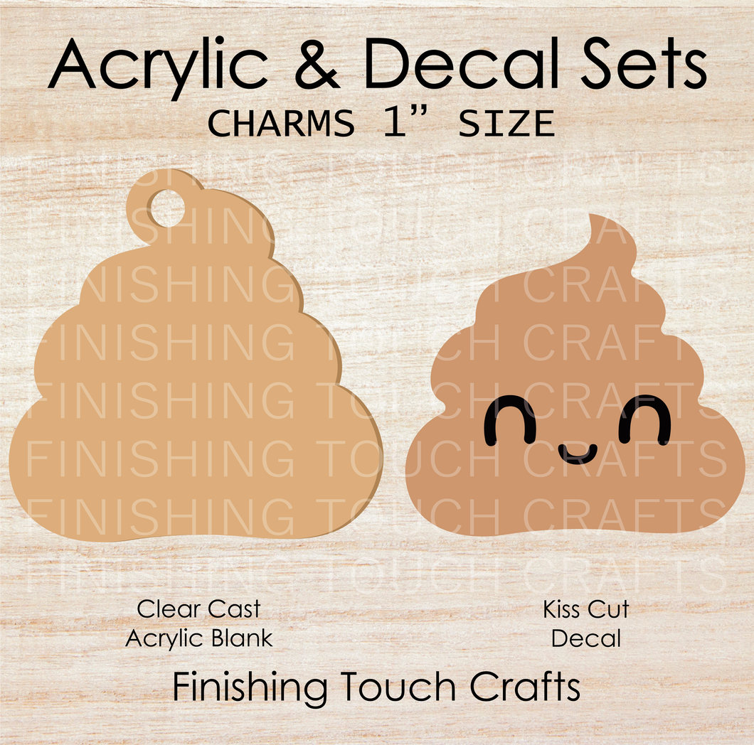 Cute Poop Charm Set of 4