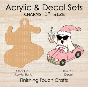 Driving Christmas Ghost Set of 4