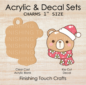 Festive Bear Charm Set of 4