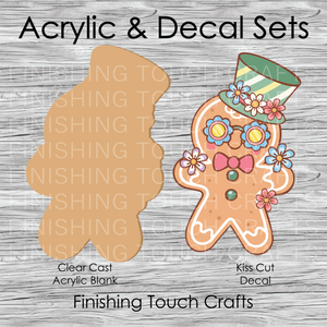 Floral Retro Gingerbread Man