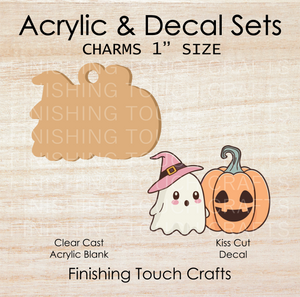 Ghost Pumpkin Buddies Charm Set of 4