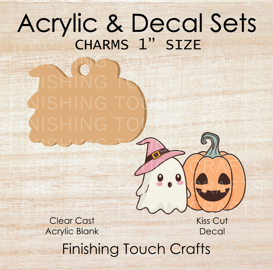 Ghost Pumpkin Buddies Charm Set of 4