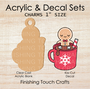 Gingerbread in Hot Cocoa Charm Set of 4