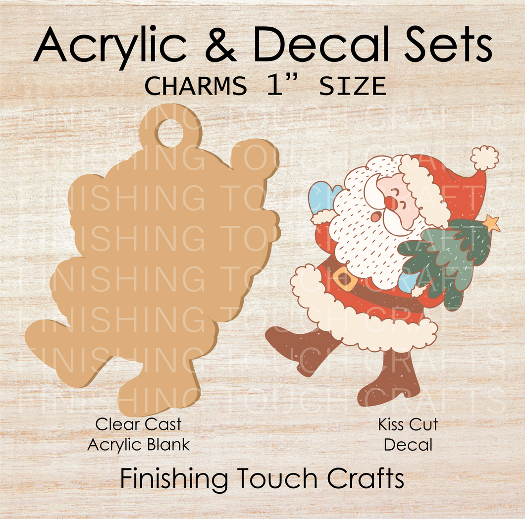 Jolly Santa Charm Set of 4