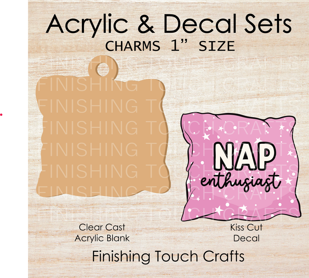 Nap Enthusiast Charm Set of 4