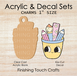 Pencil Cup Charm Set of 4