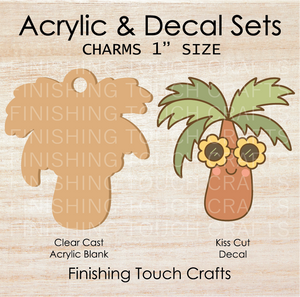 Palm Tree Charm Set of 4