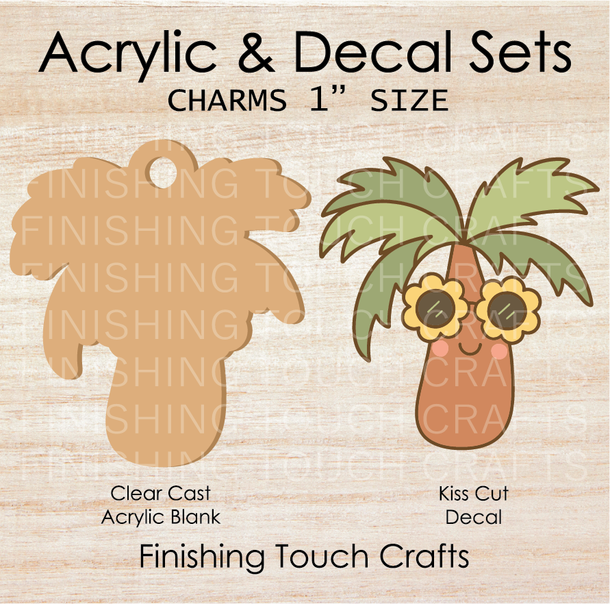 Palm Tree Charm Set of 4