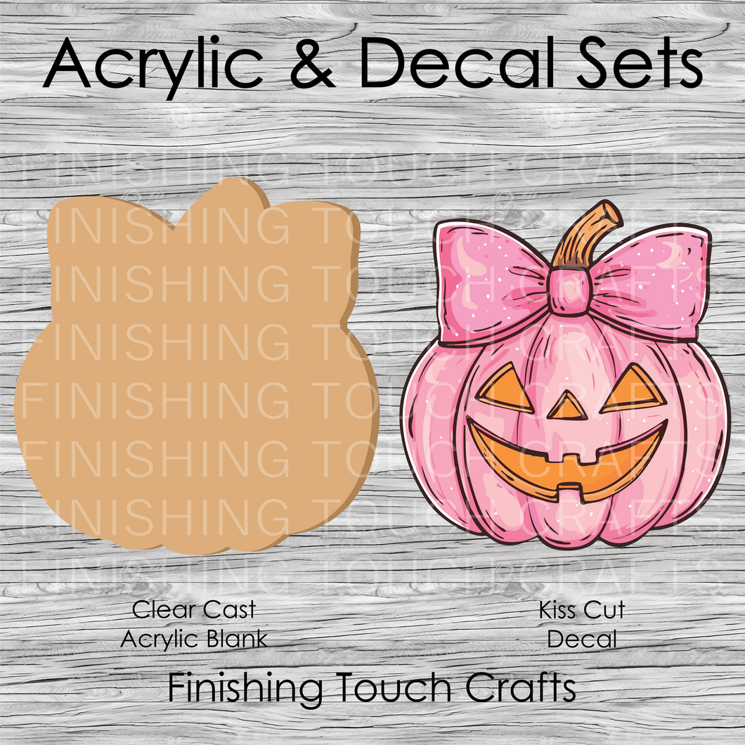 Pink Jack-o'-lantern Bow