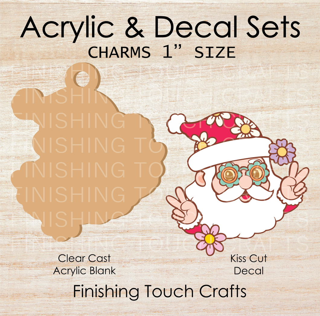 Retro Santa Charm Set of 4