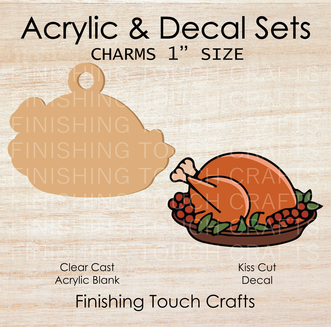 Roasted Turkey Charm Set of 4