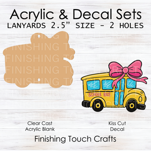 School Bus Bow Lanyard Blank