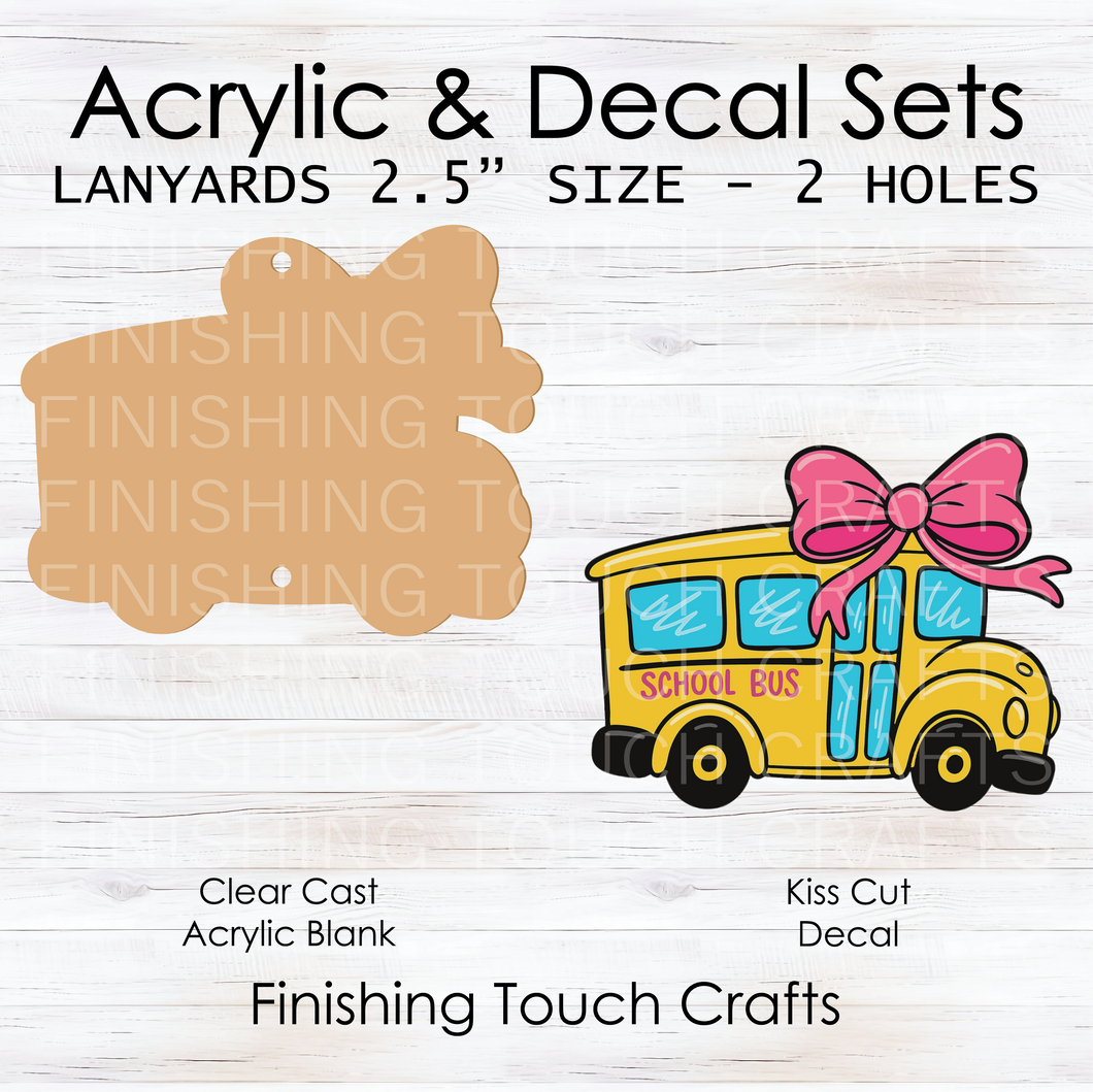 School Bus Bow Lanyard Blank