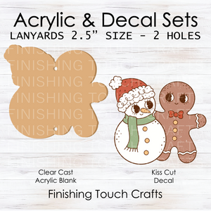 Snowman Gingerbread Man Lanyard