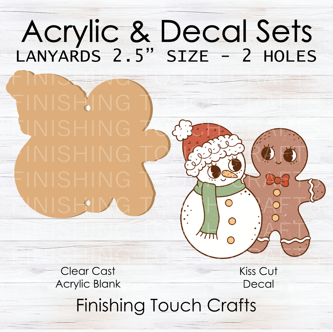 Snowman Gingerbread Man Lanyard