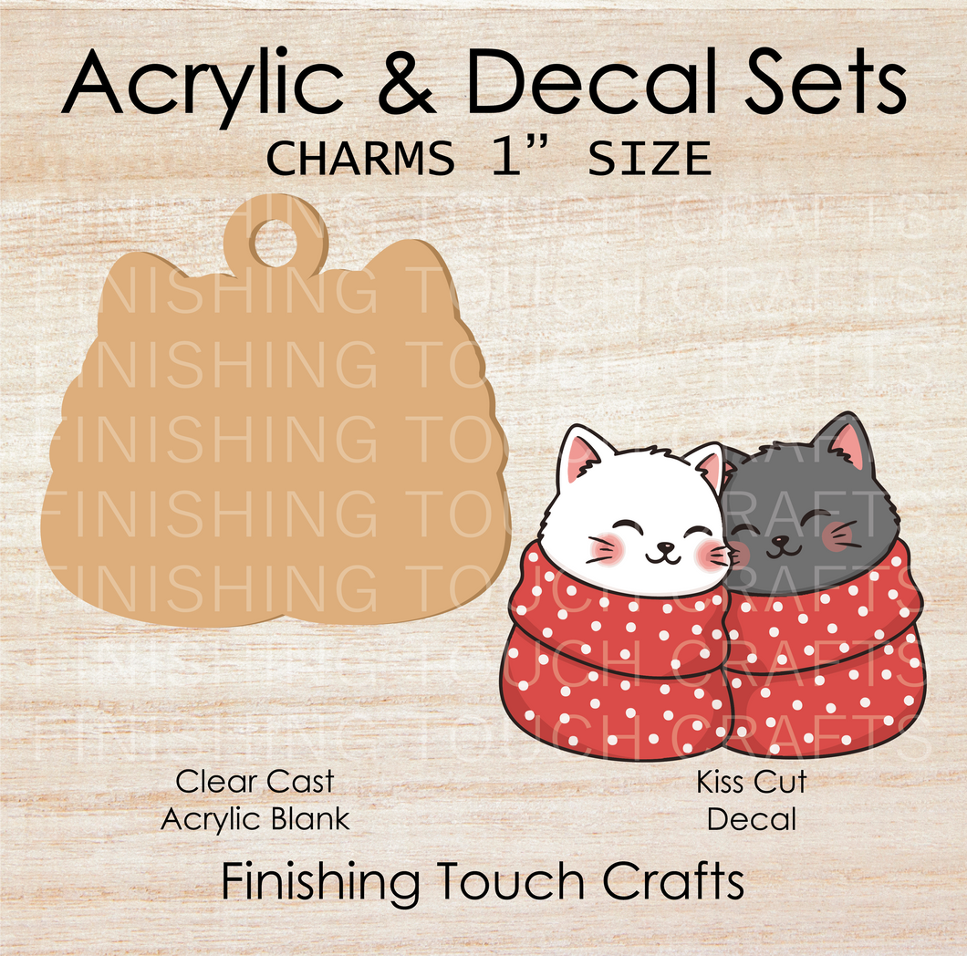 Snuggling Kittens Charm Set of 4