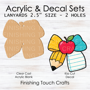 Teacher Supplies Bow Lanyard