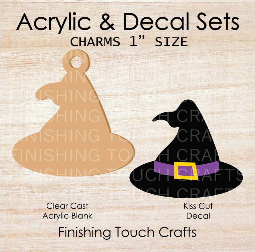 Witch Hat Charm Set of 4