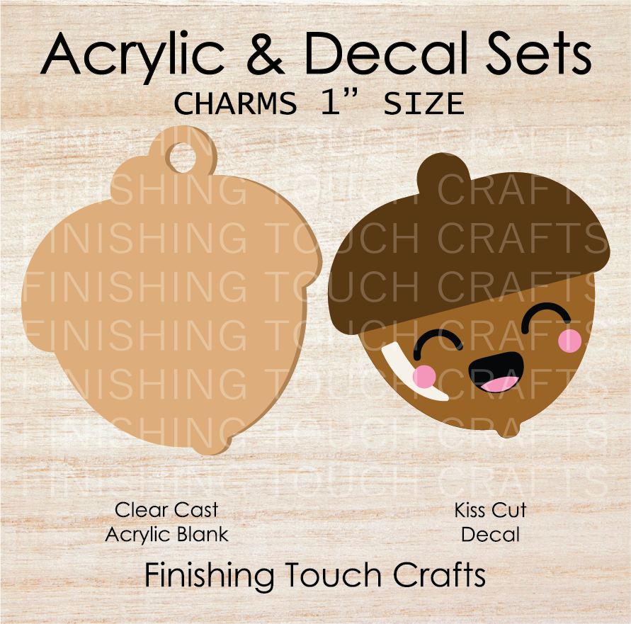 Acorn Charm Set of 4