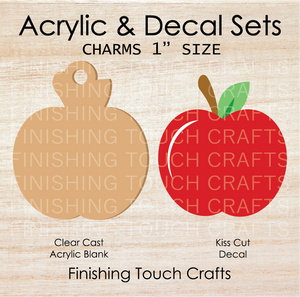 Apple Charm Set of 4