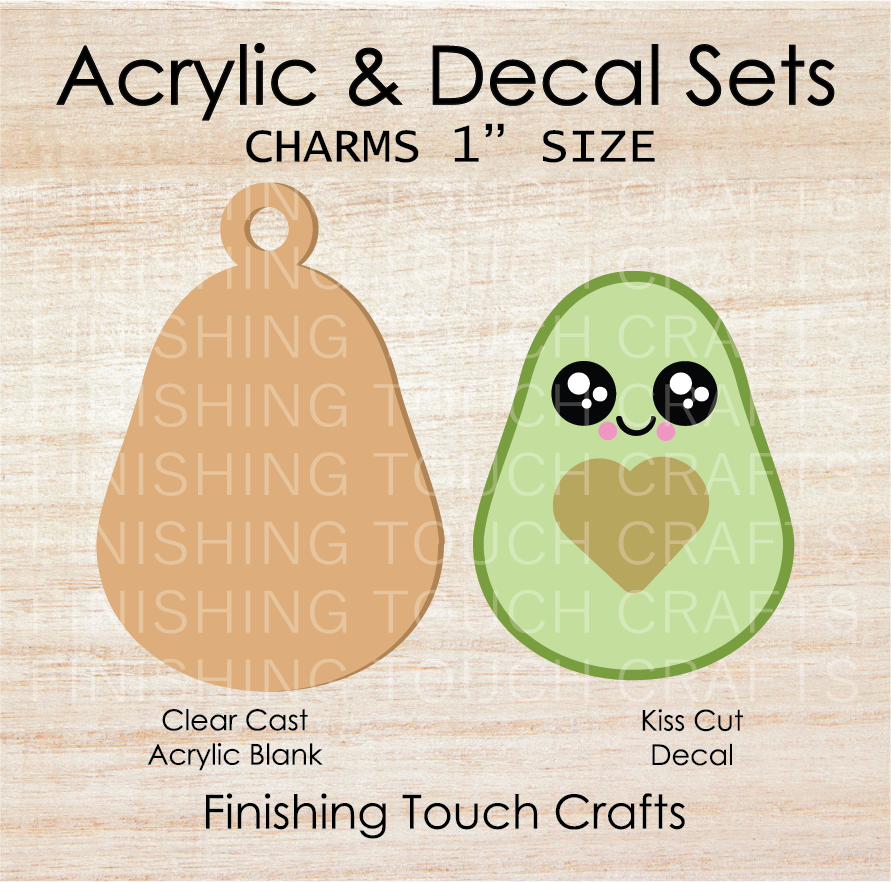 Avocado Charm Set of 4