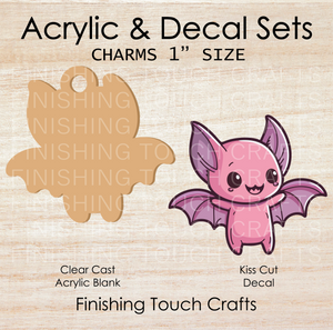 Baby Bat Charm Set of 4