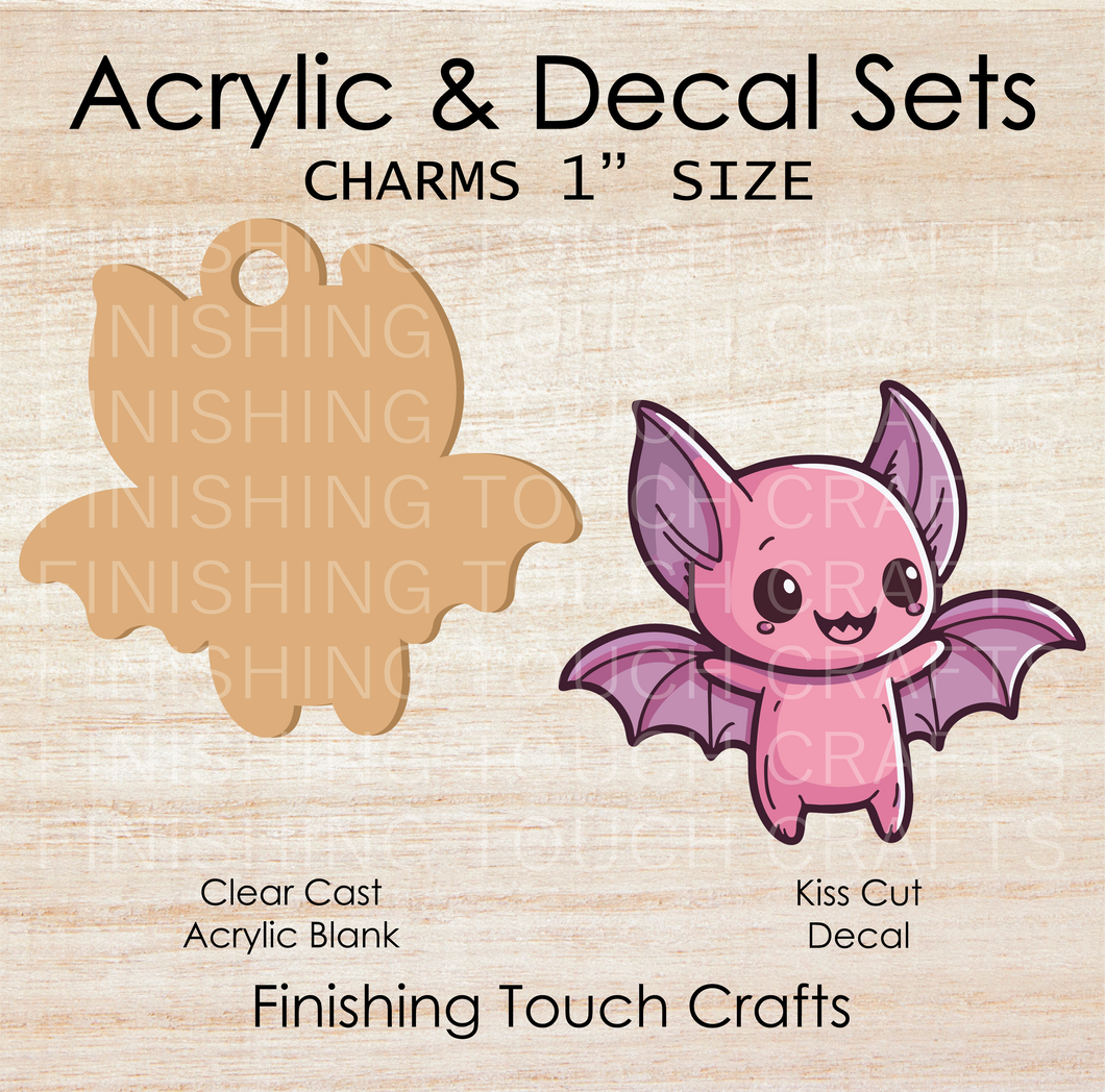 Baby Bat Charm Set of 4