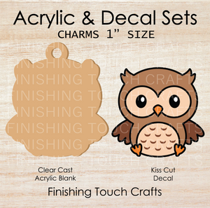 Baby Owl Charm Set of 4