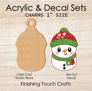Baby Snowman Festive Charm Set of 4