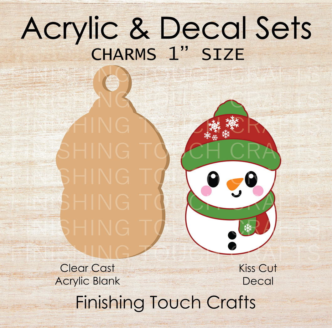 Baby Snowman Festive Charm Set of 4