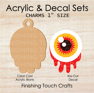 Bloody Eye Orange Charm Set of 4