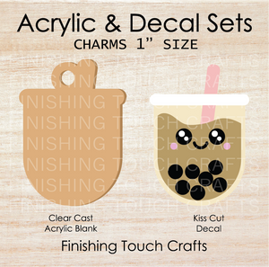 Boba Brown Charm Set of 4