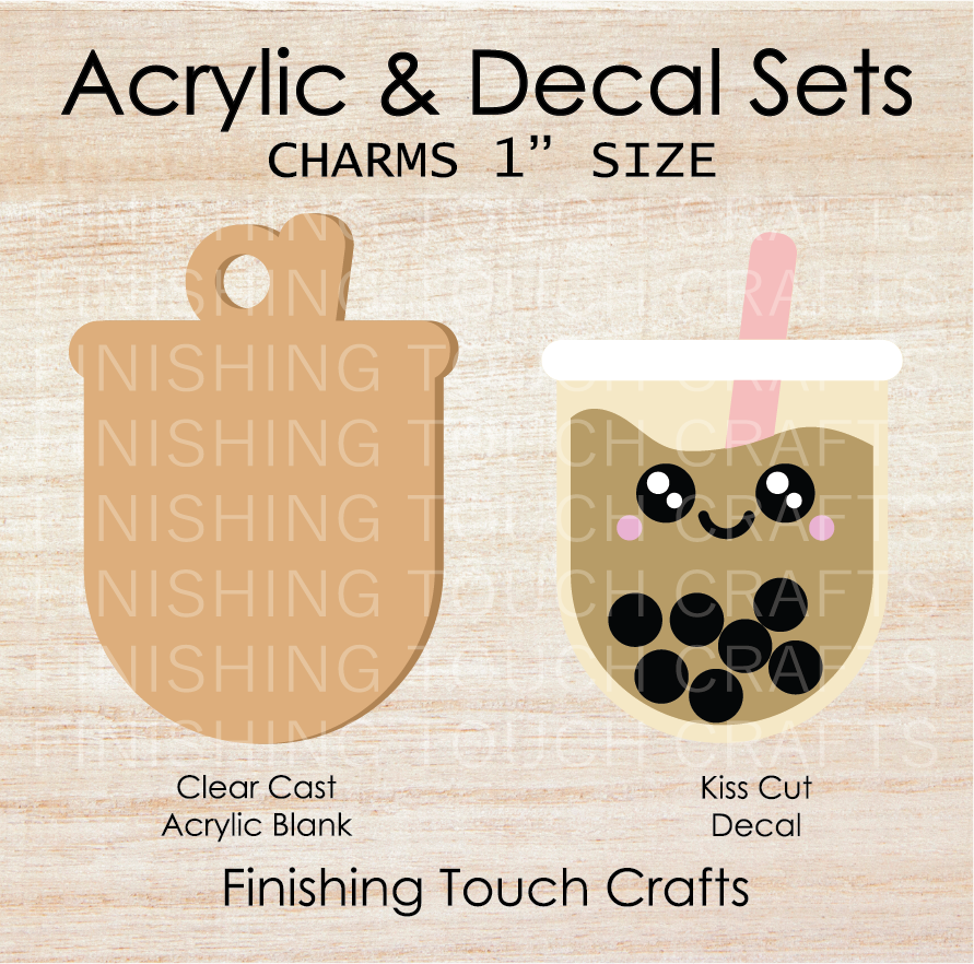 Boba Brown Charm Set of 4