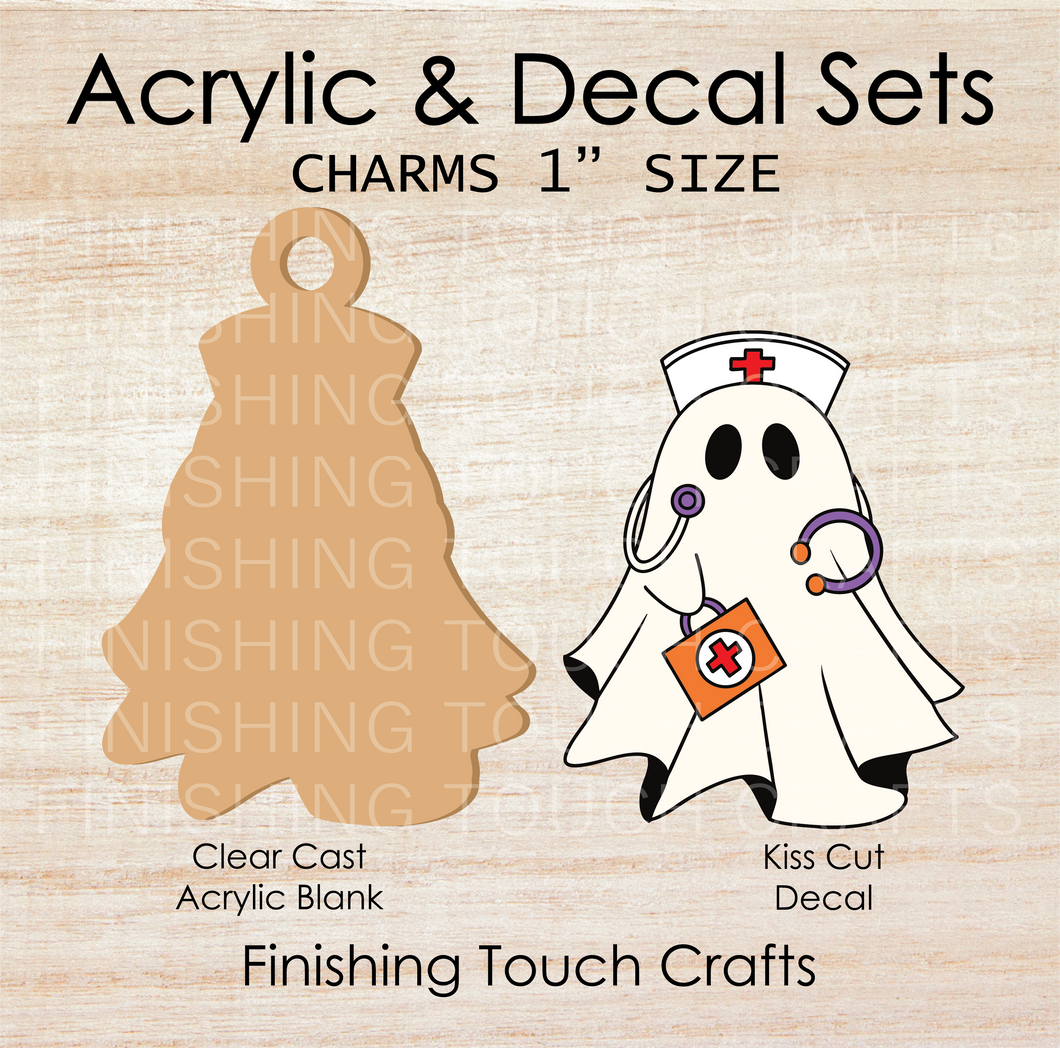 Boo Nurse Charm Set of 4