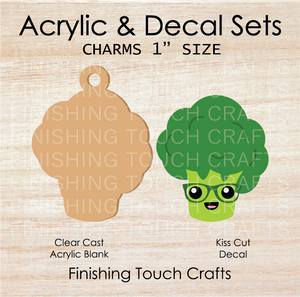 Broccoli Charm Set of 4