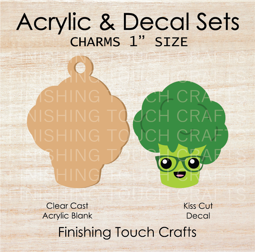 Broccoli Charm Set of 4