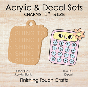 Calculator Charm Set of 4