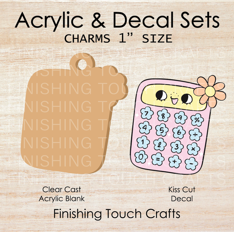 Calculator Charm Set of 4