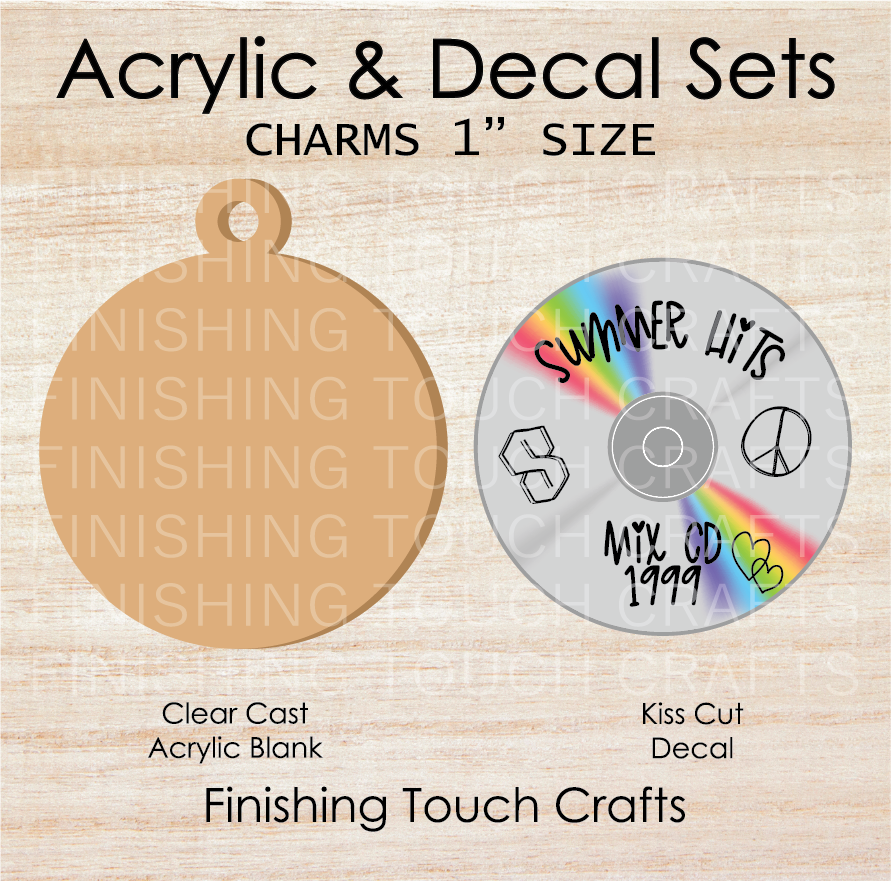 CD Charm Set of 4